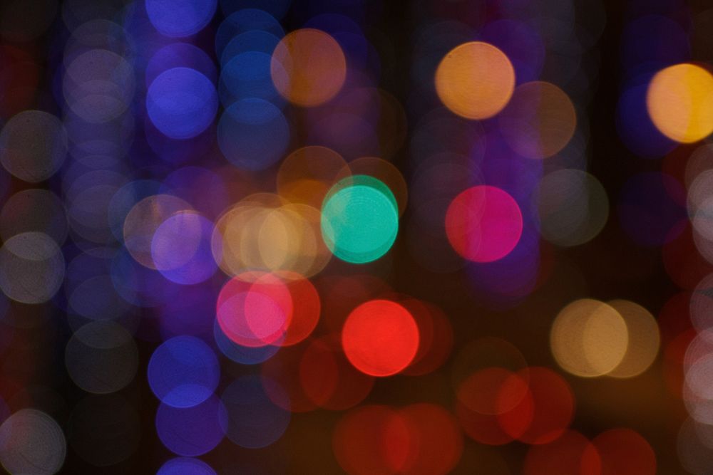 Bokeh lights background, free public domain CC0 image.