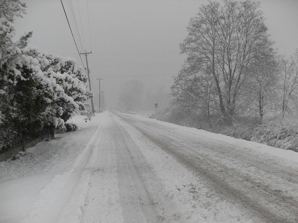 Free road in winter image, public domain CC0 photo.