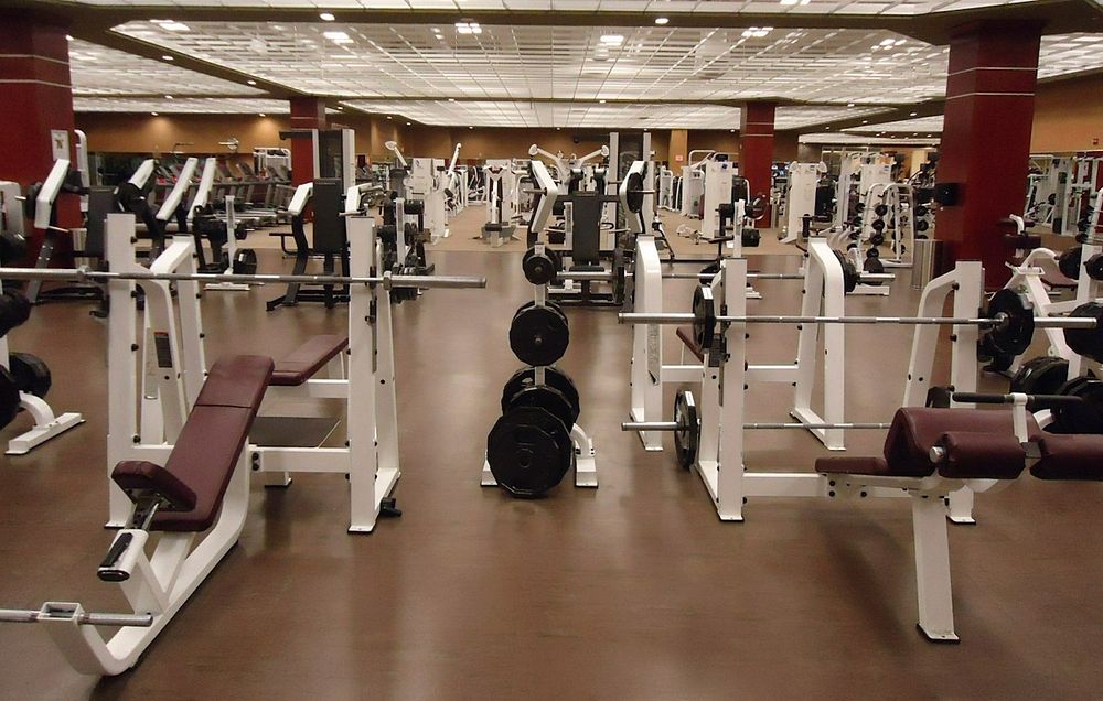 Free empty gym photo, public domain fitness CC0 image.