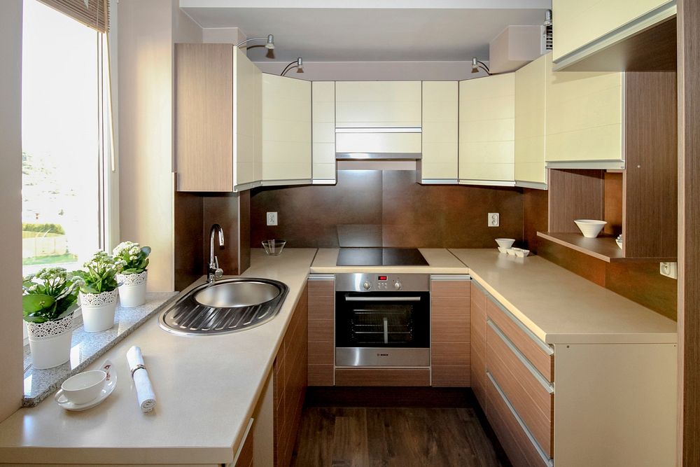 Free modern kitchen interior image, public domain CC0 photo.