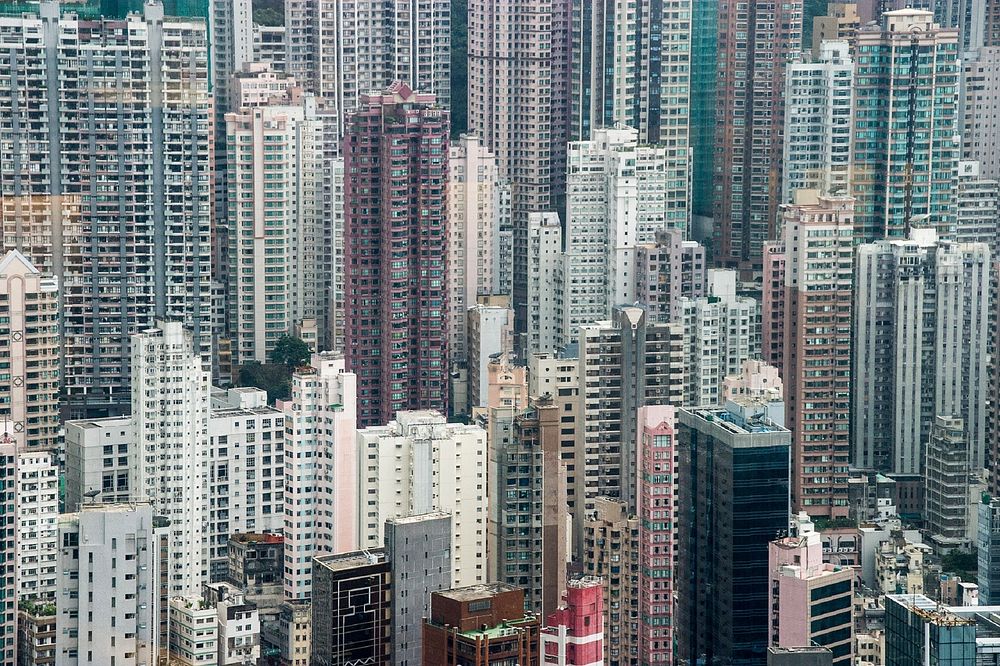 Free Hong Kong apartments image, public domain architecture CC0 photo.