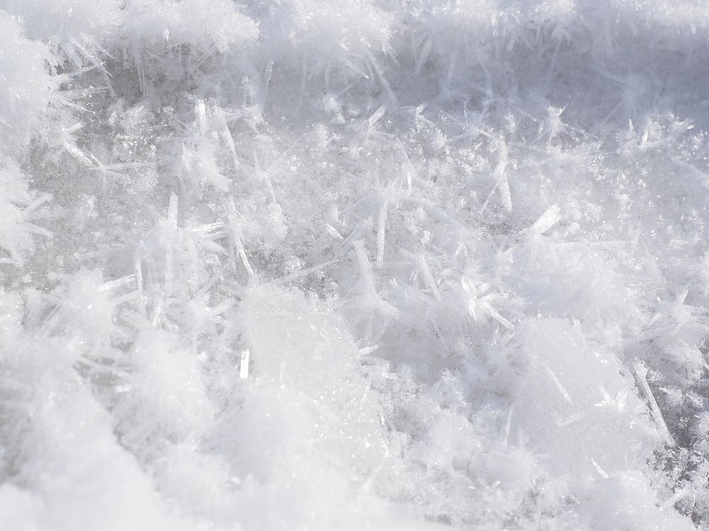 Free snow ice crystals closeup photo, public domain winter CC0 image.