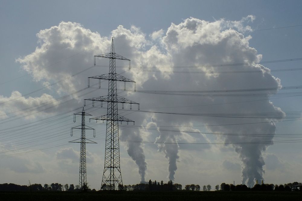 Free transmission tower photo, public domain electricity CC0 image.