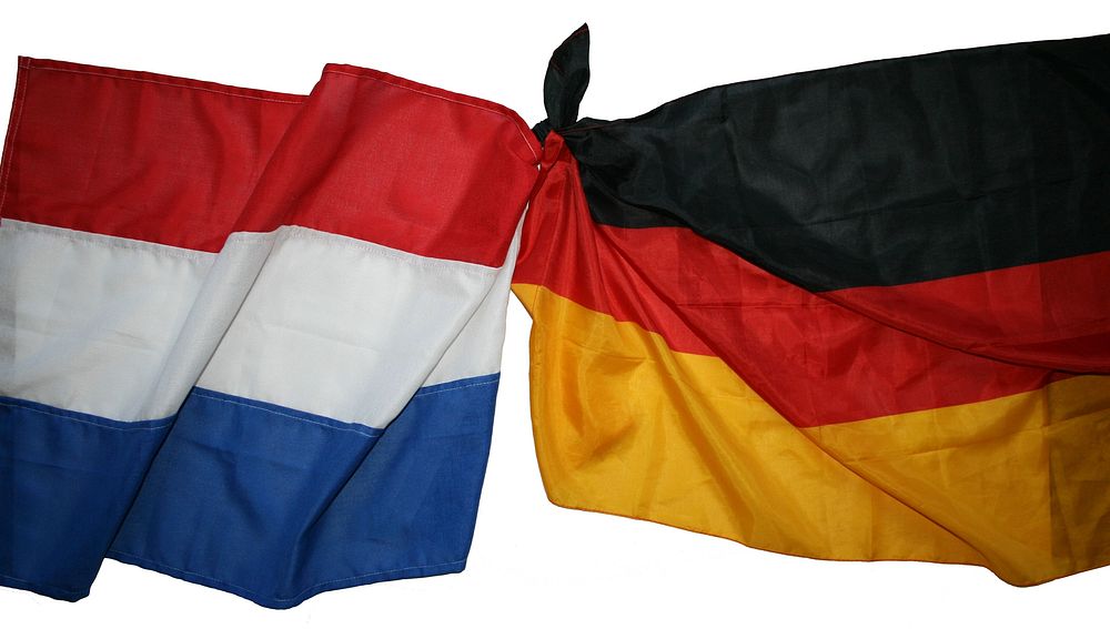 Free French & German flag image, public domain banner CC0 photo.