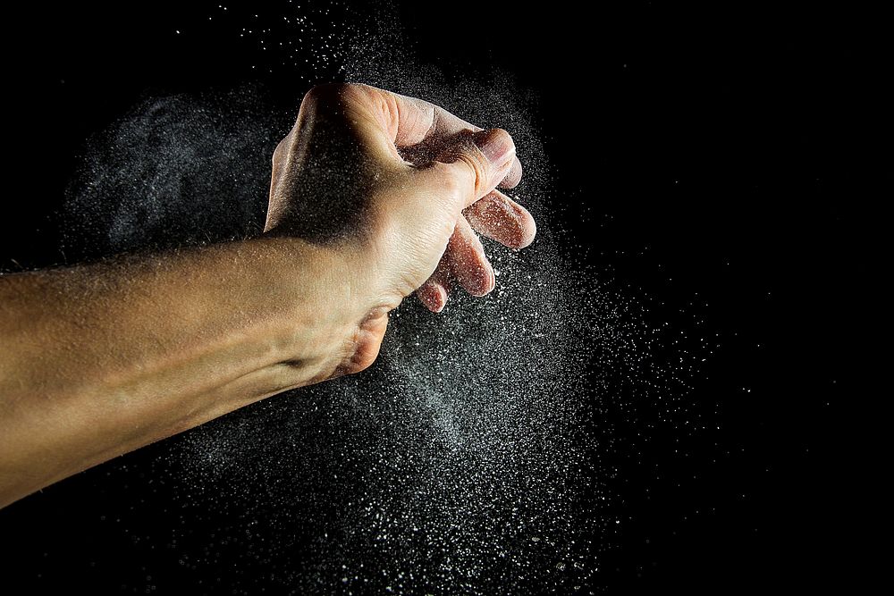 Chef sprinkling salt, free public domain CC0 image.