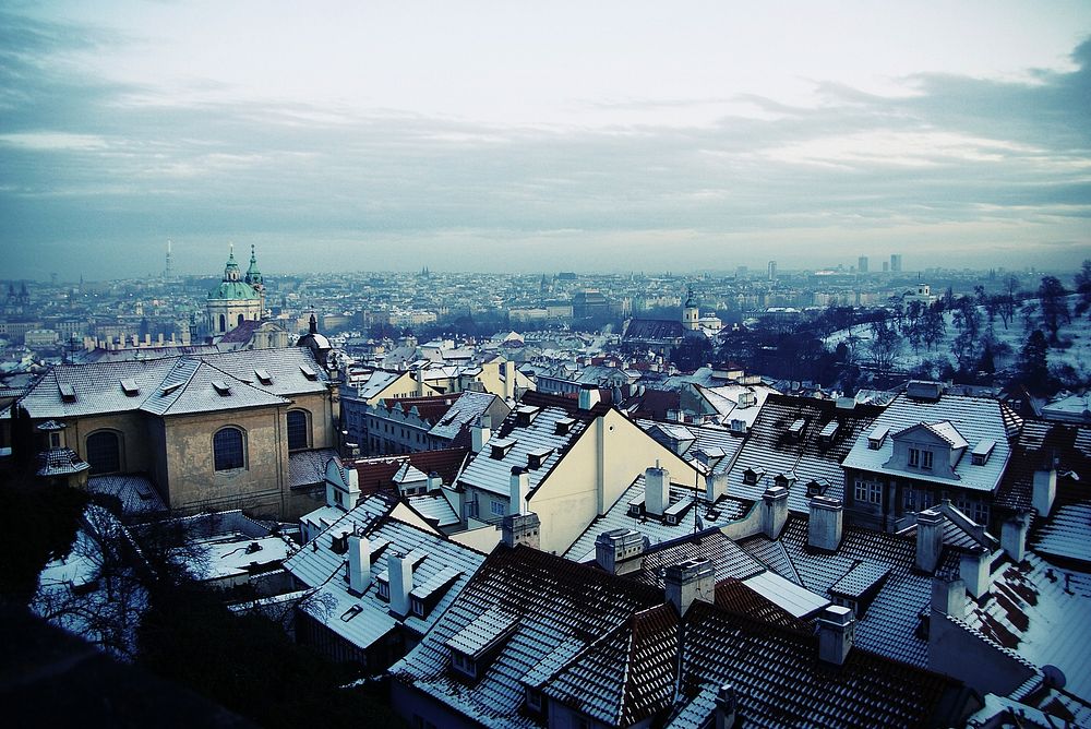 Winter in Prague, free public domain CC0 image.