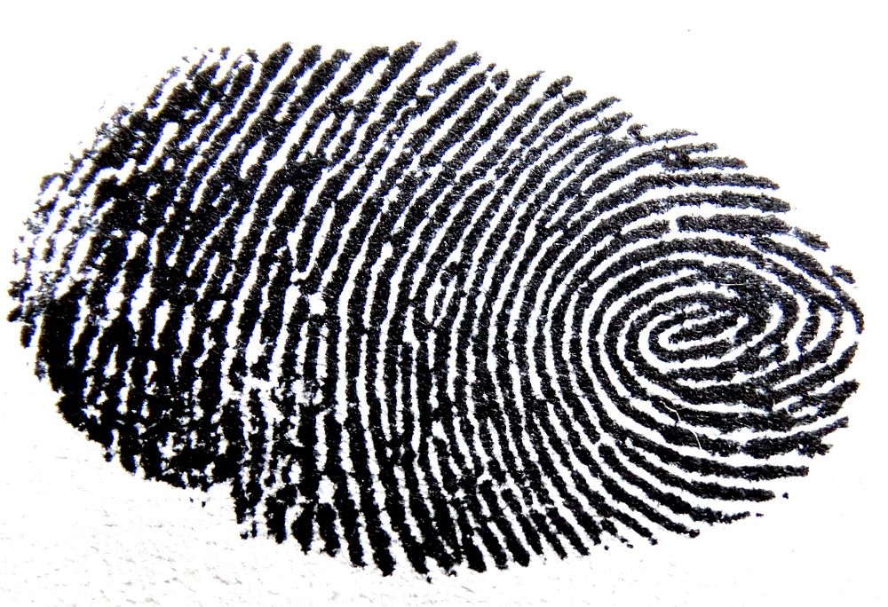 Free finger print stamp image, public domain identity CC0 photo.