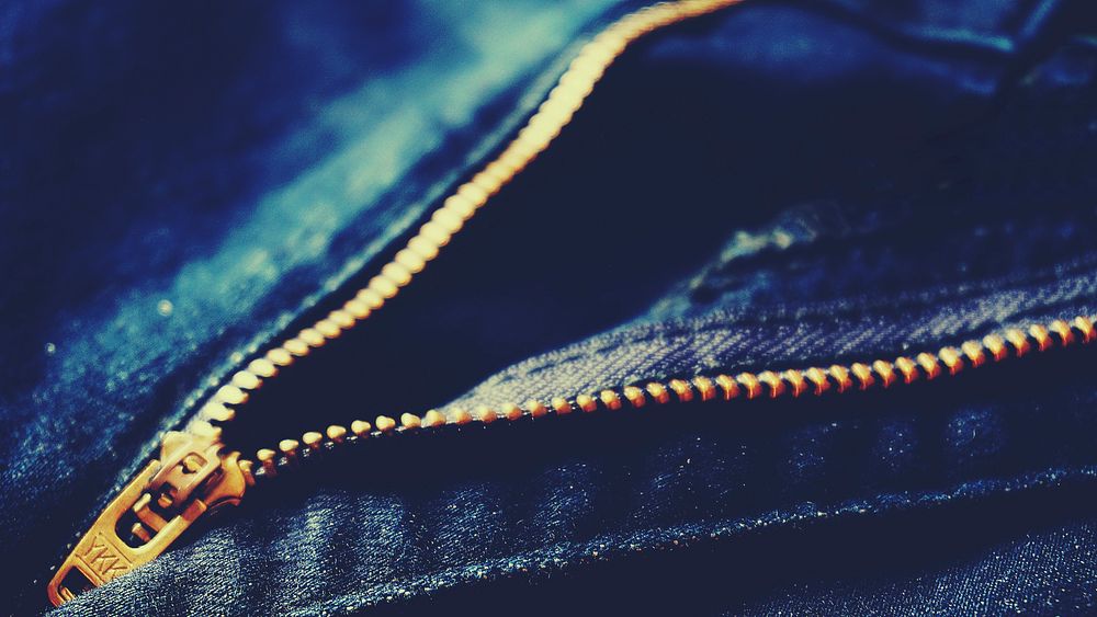 Jeans and zipper. Free public domain CC0 photo.