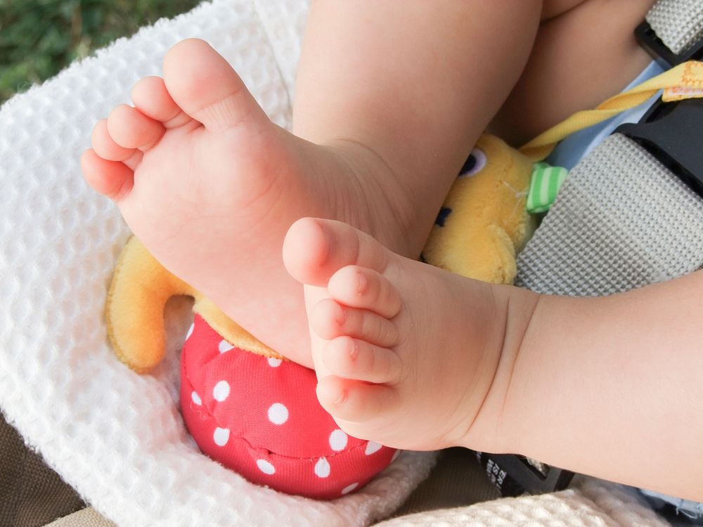 Baby feet. Free public domain CC0 photo.