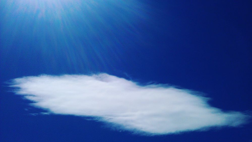 Sky with a cloud, free public domain CC0 photo