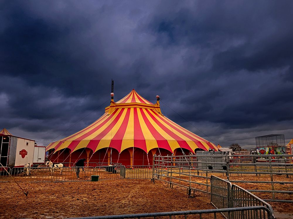 Free circus tent image, public domain entertainment CC0 photo.