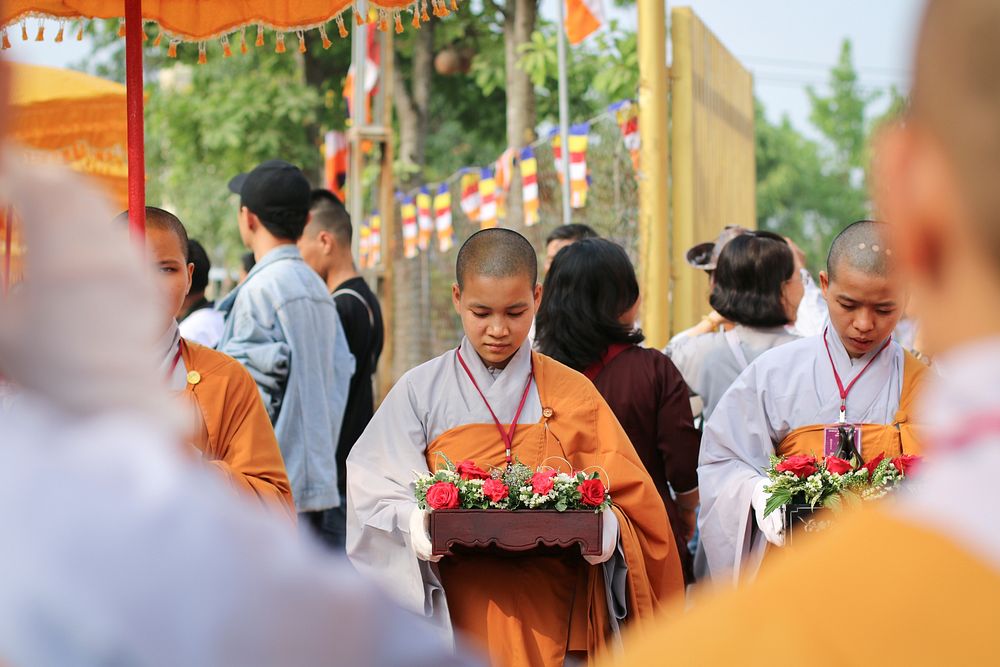 Monks at Dong Nai Province, Vietnam, 03/06/2020.