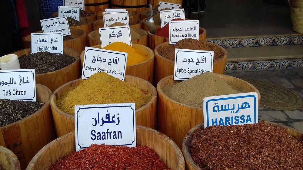 Free spices selling at market image, public domain CC0 photo.