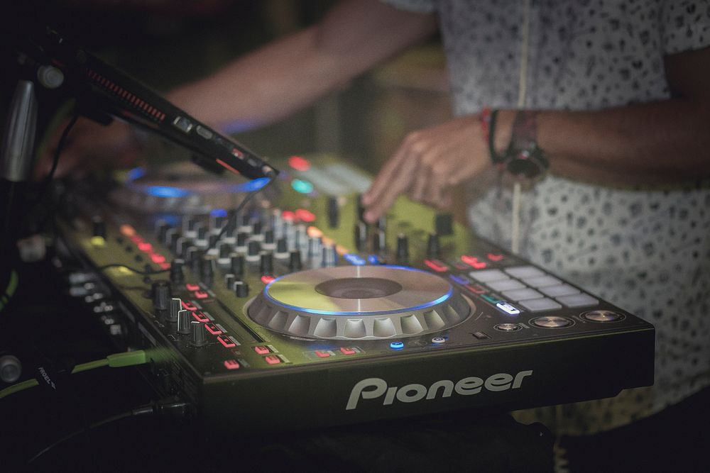 Pioneer's DJ turntable, location unknown, 13 July 2020.
