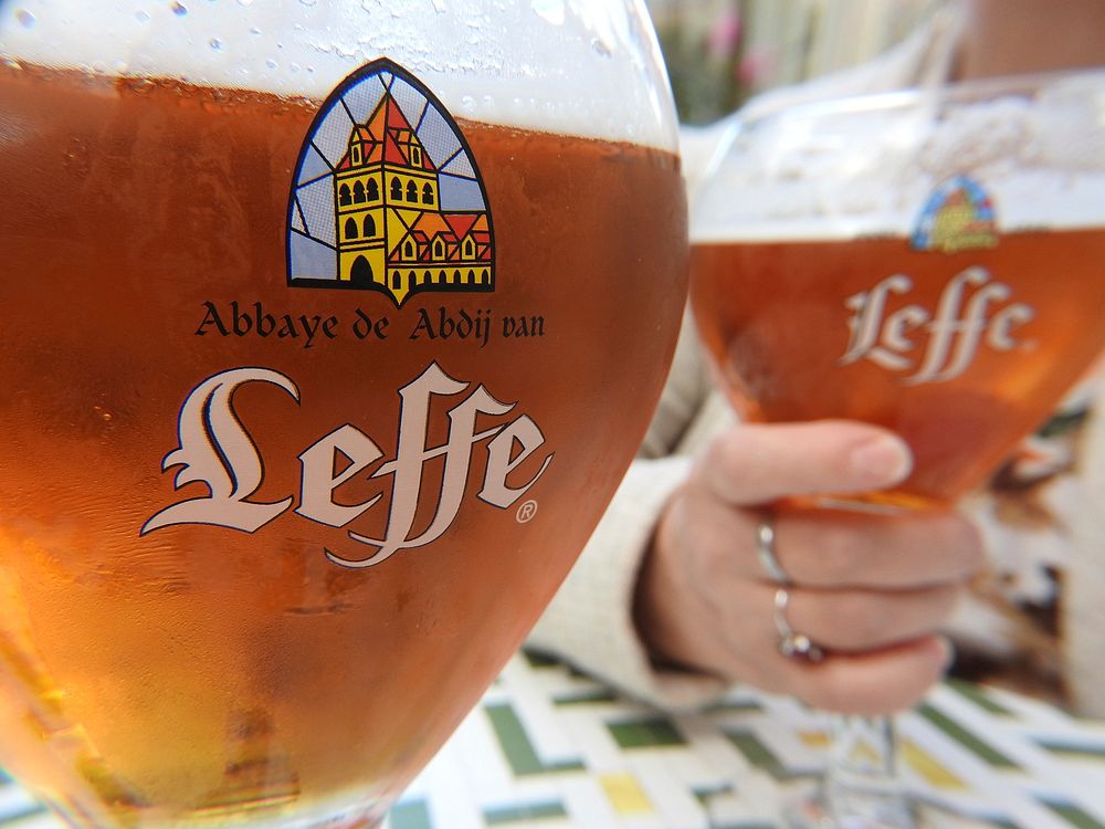 Leffe beer in chilled glasses, location unknown, 11/10/2020