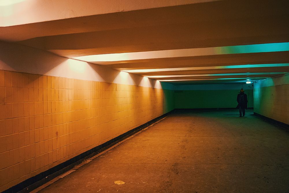Dark tunnel, free public domain CC0 image.