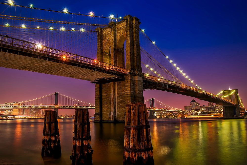 Free Brooklyn Bridge image, public domain CC0 photo.