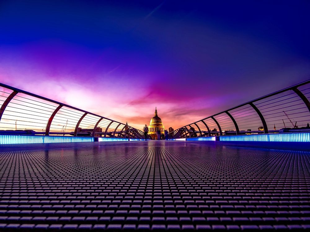 Free Lens Results Millennium Bridge image, public domain CC0 photo.