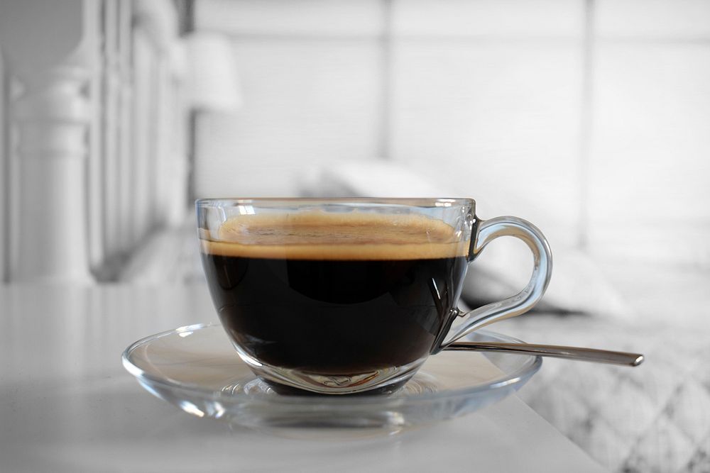 Free coffee in a cup image, public domain drink CC0 image.