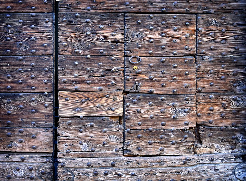 Free studded wood texture image, public domain natural material CC0 photo.