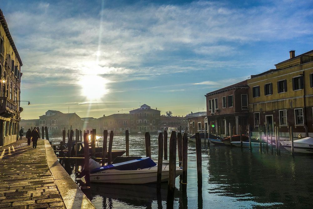 Free boats at dock in Venice, Italy image, public domain CC0 photo.