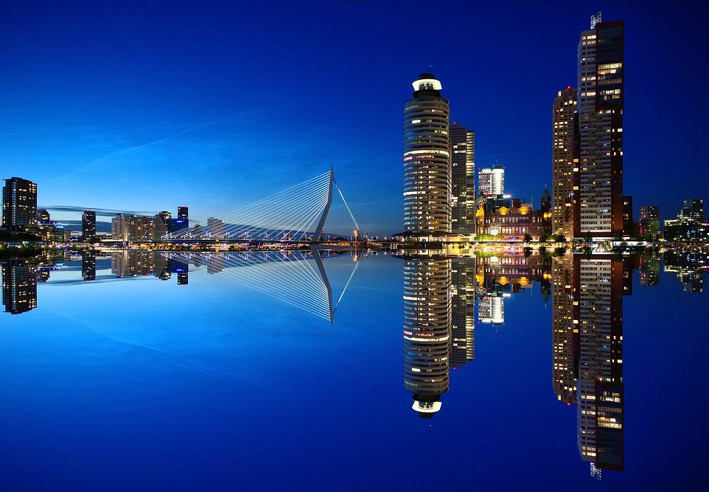 Rotterdam skyline, free public domain CC0 photo