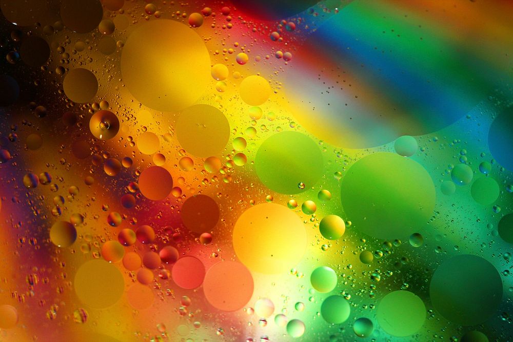 Rainbow oil bubble background, free public domain CC0 photo.