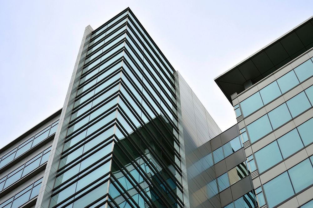 Free modern office building image, public domain business CC0 photo.