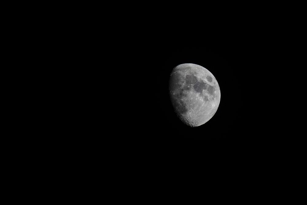 Moon in the sky. Free public domain CC0 photo.