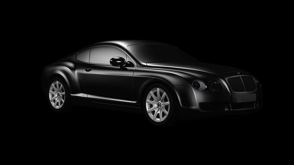 Free luxurious black car image, public domain car CC0 photo.