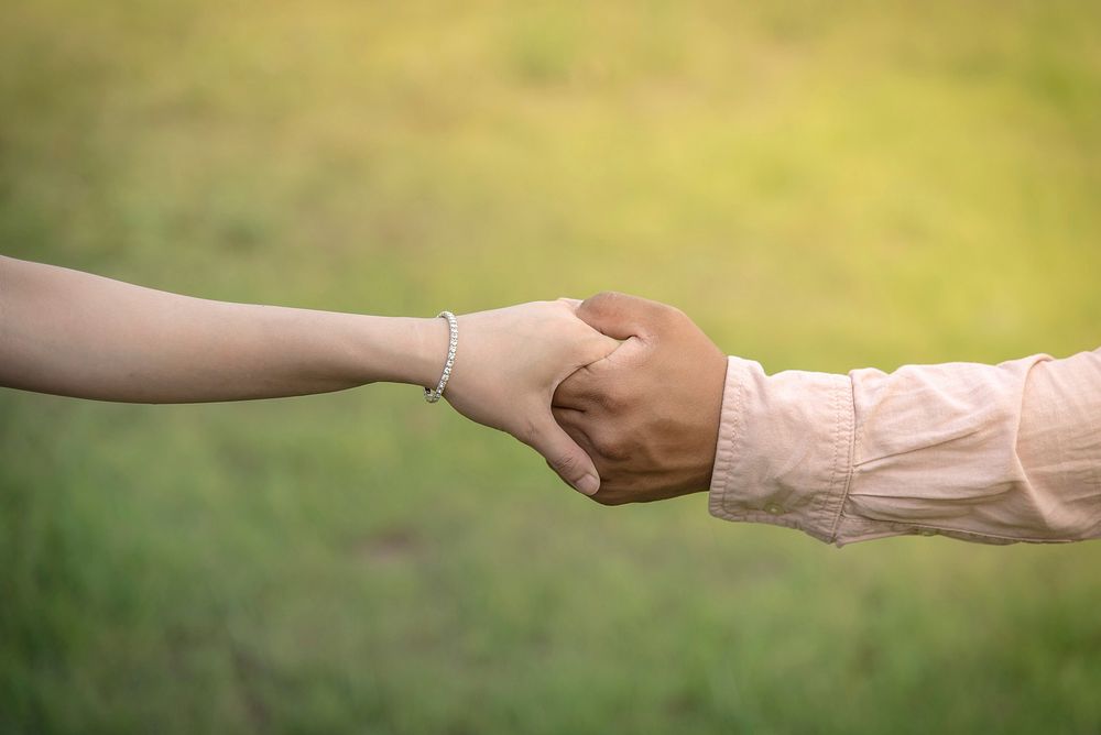 Free couple holding hands image, public domain people CC0 photo.