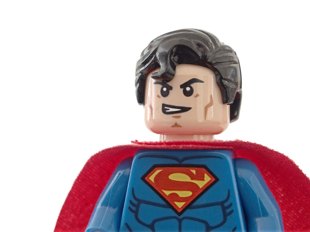 Superman Lego character figurine. Location unknown - 02/08/2017