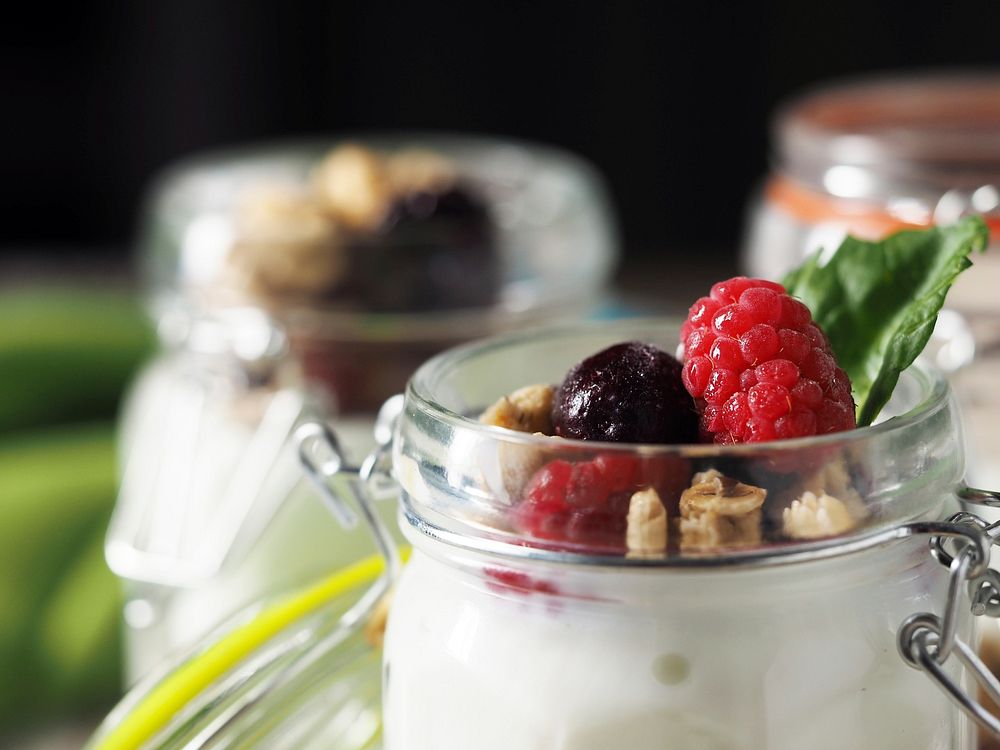 Free healthy yogurt public domain food CC0 photo.