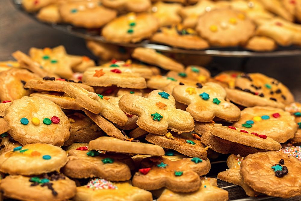 Free festive biscuit image, public domain dessert CC0 photo.