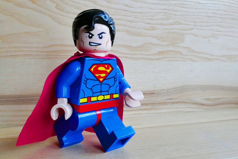Superman Lego character figurine. Location unknown - 02/10/2017