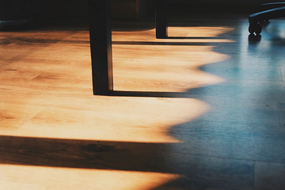 Free wooden table shadow image, public domain indoors CC0 photo.