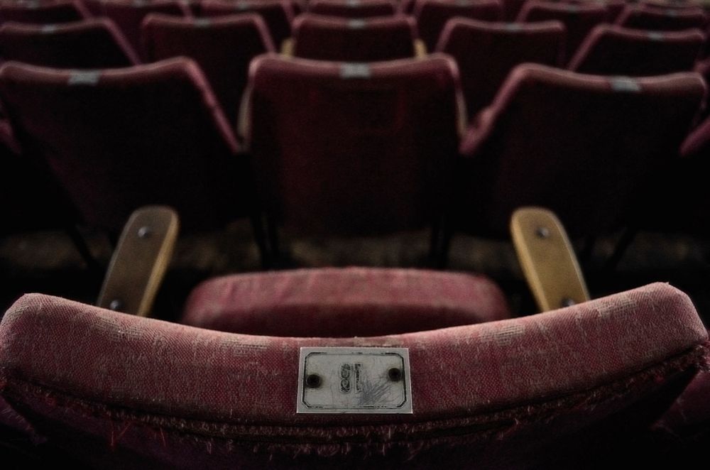 Free movie theater seats, close up photo, public domain leisure CC0 image.