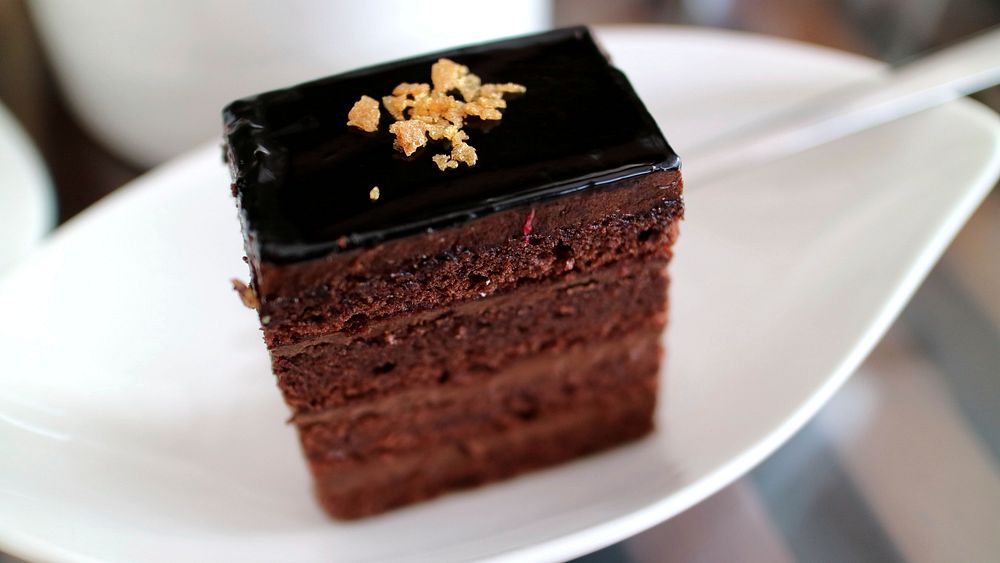 Free chocolate cake photo, public domain food CC0 image.