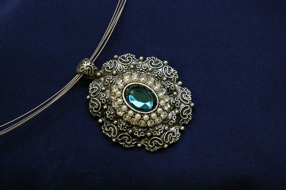 Free beautiful heirloom necklace image, public domain CC0 photo.