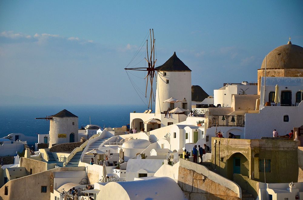 Free coastal town in Greece image, public domain CC0 photo.