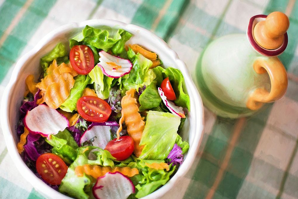 Free colorful fresh salad image, public domain CC0 photo.