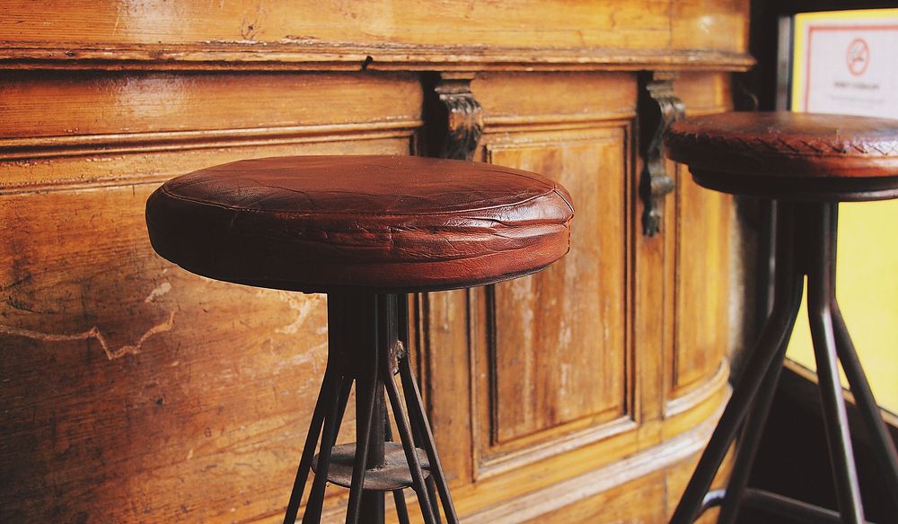 Free old bar stools image, public domain chair CC0 photo.