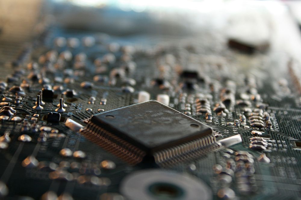 Free circuit board photo, public domain computer CC0 image.