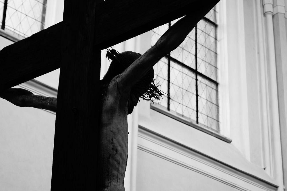 Free Jesus on cross image, public domain crucifix CC0 photo.