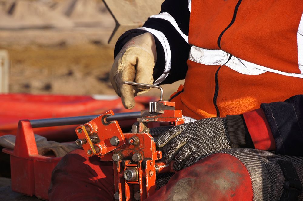 Free man working at a construction site image, public domain CC0 photo.