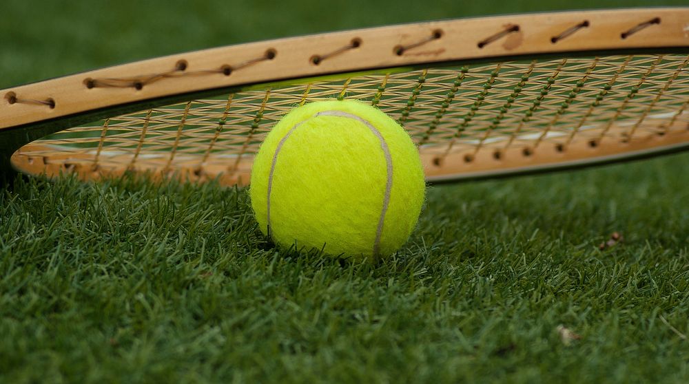 Free tennis racket & ball image, public domain sport CC0 photo.