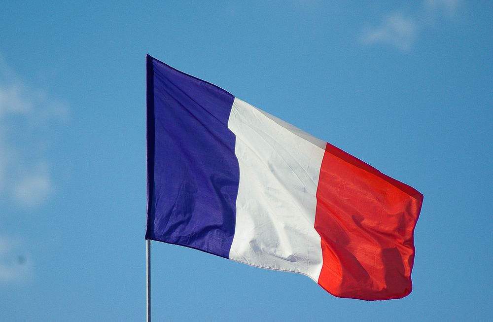 Free national French flag image, public domain CC0 photo.