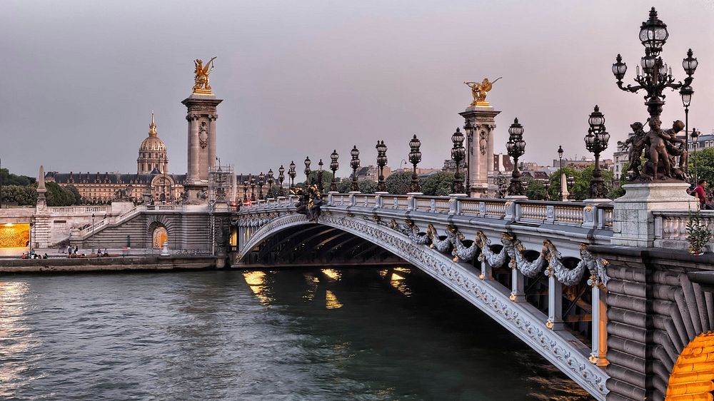 Free The Pont Alexandre III in Paris photo, public domain building CC0 image.