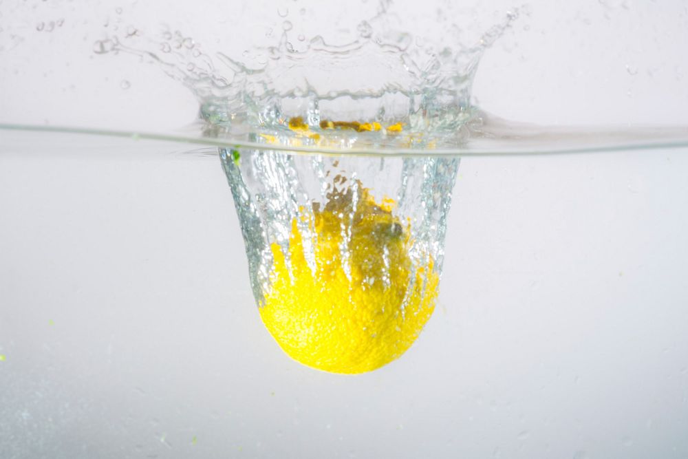Free lemon in water image, public domain drink CC0 photo.