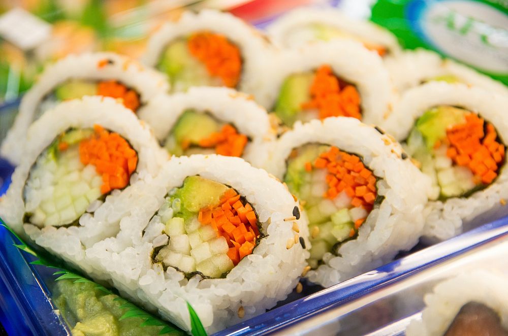 Free sushi roll image, public domain Japanese food CC0 photo.